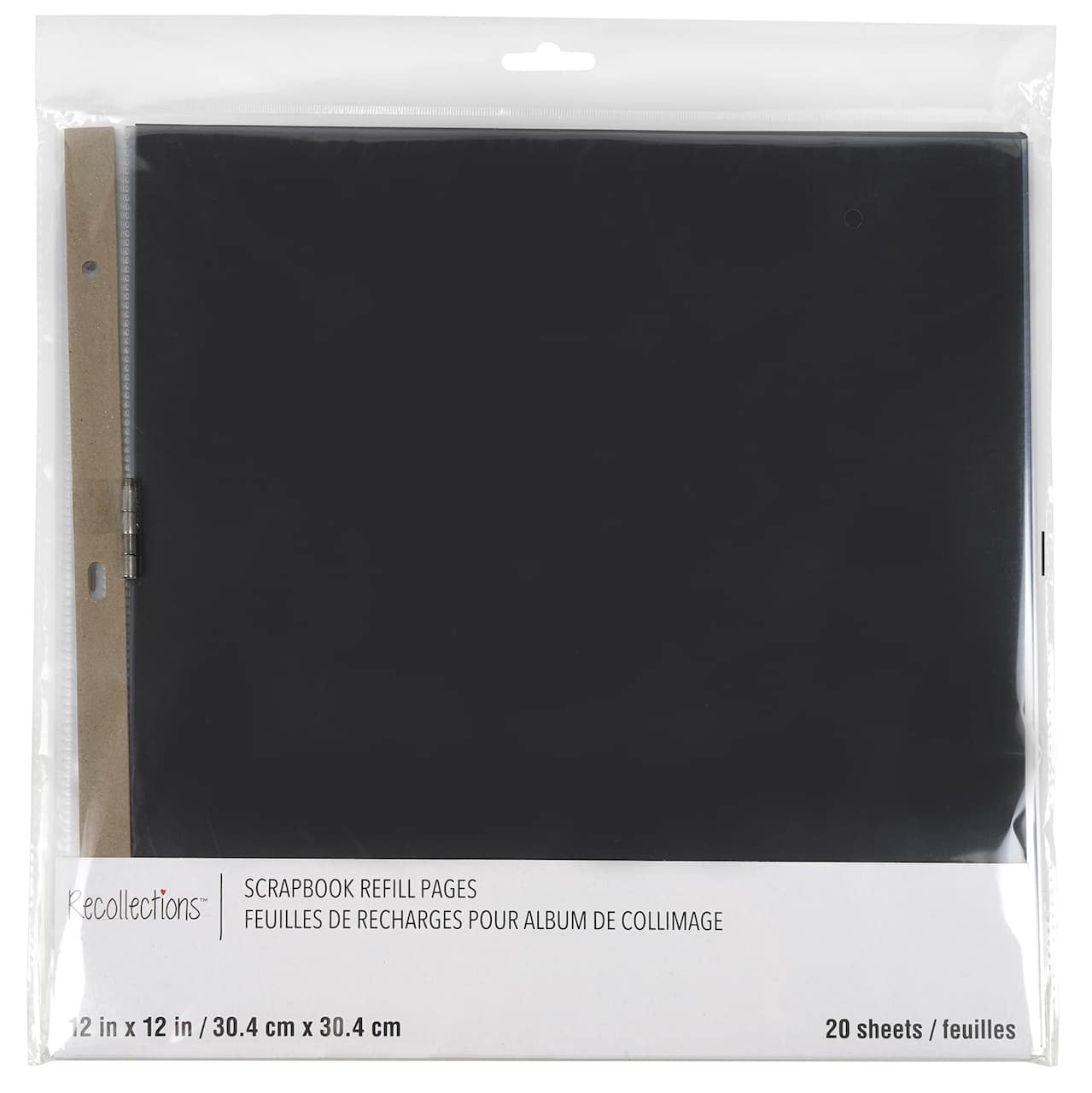 12" x 12" Black Scrapbook Refill Pages by Recollections™